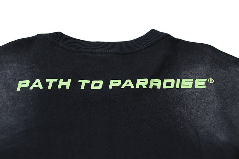 Black Green Graphic T-Shirt E8760