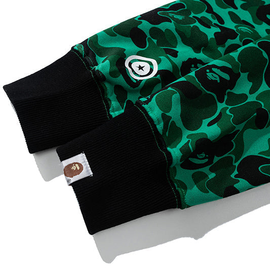Green Camo Zipper Hoodie Q6898