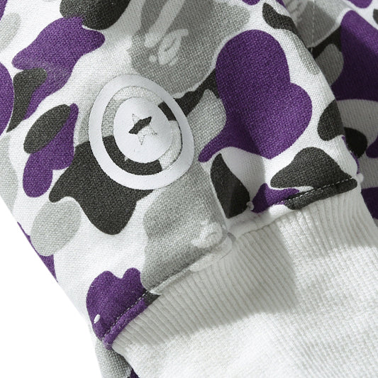 Purple Camo Zipper Hoodie S589