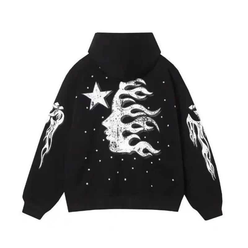 Black White Hoodie E1734