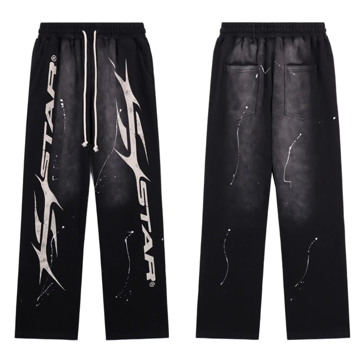 Black White Paint Sweatpants N80163