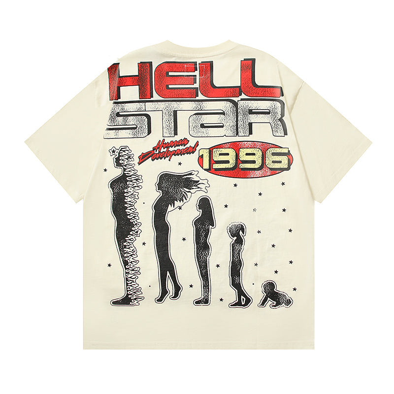 Hellstar Human Development Graphic T-Shirt Cream