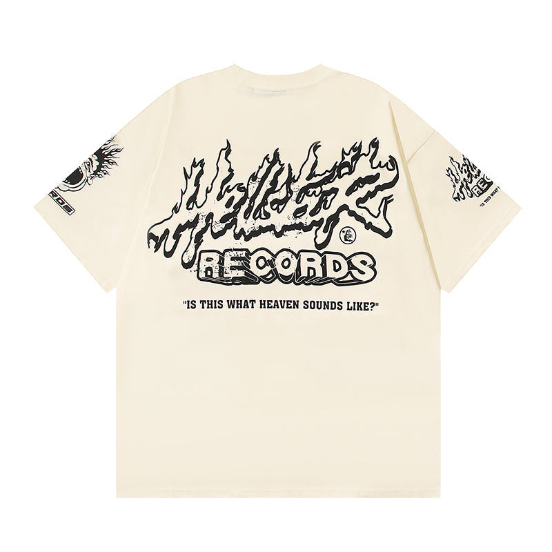 Cream Graphic T-Shirt W331