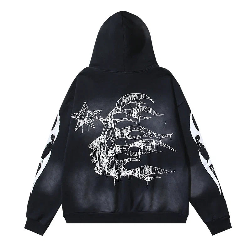Black Spiderweb Sport Hoodie C93039