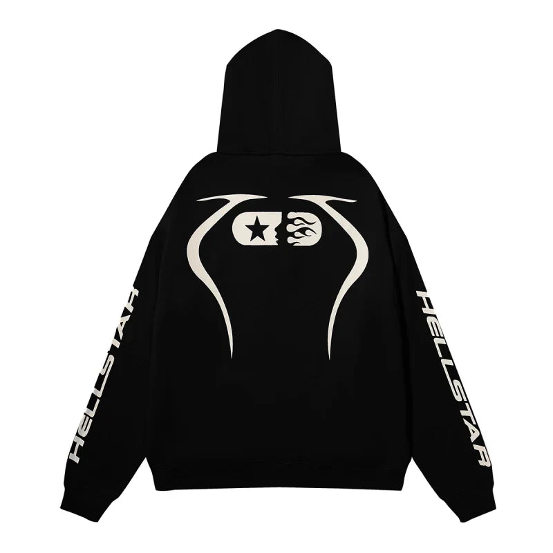 Hellstar Sport Hoodie Black White