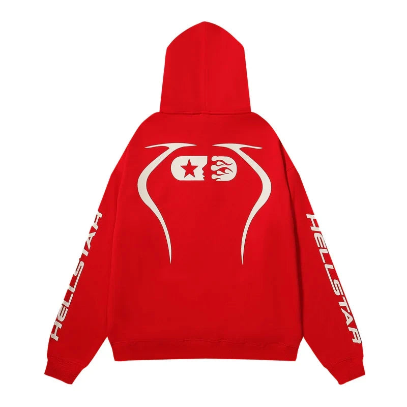 Hellstar Sport Hoodie Red White