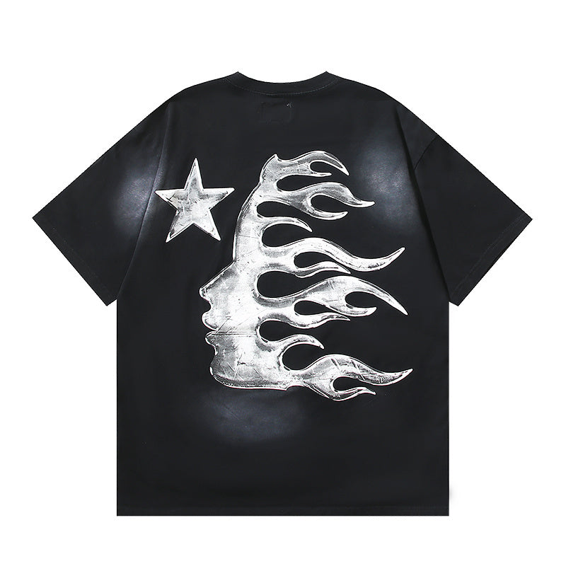 Hellstar Path To Paradise Logo Gel Black T-Shirt