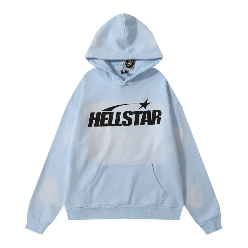 Light Blue Black Hoodie D699118