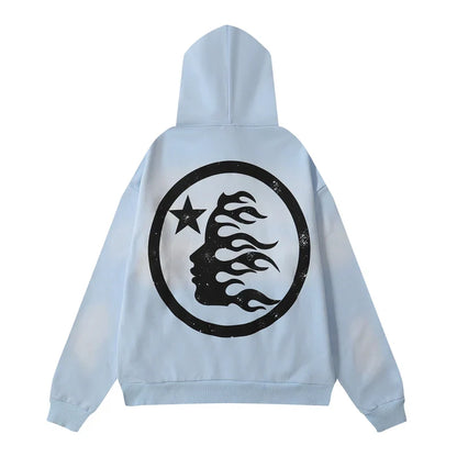 Light Blue Black Hoodie D699118