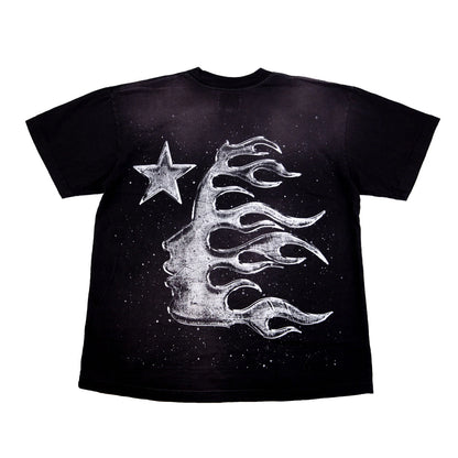 Hellstar Chrome Logo Black Graphic T-Shirt