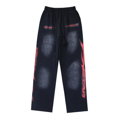 Black And Red Pants Q842372