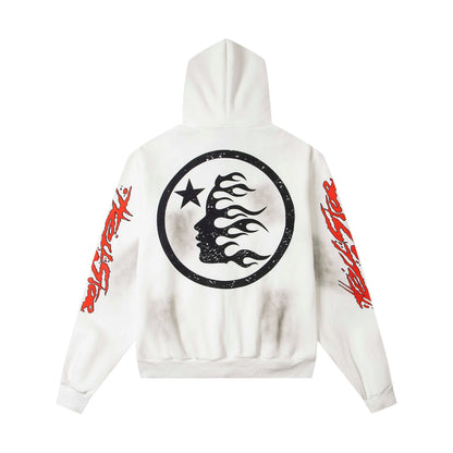 White Zip Up Hoodie T14884