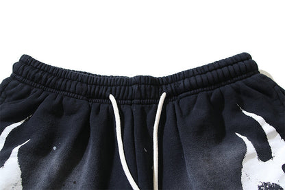 Hellstar Flame Shorts Black