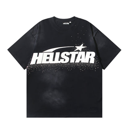 Hellstar Classic Black Tee with White Logo Detail