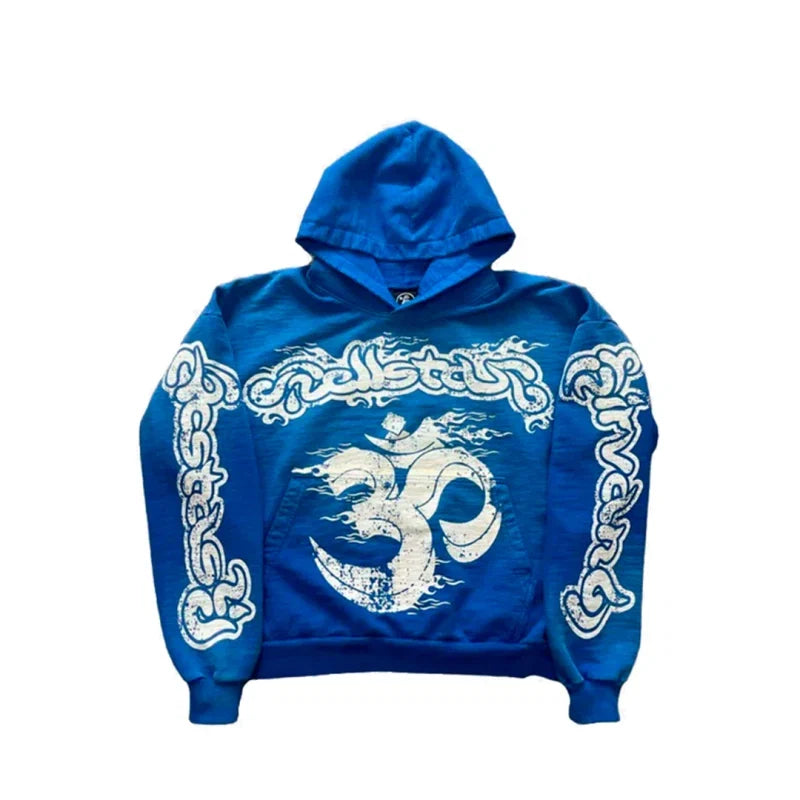 Blue White Hoodie Q412436