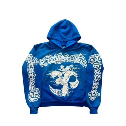 Blue White Hoodie Q412436